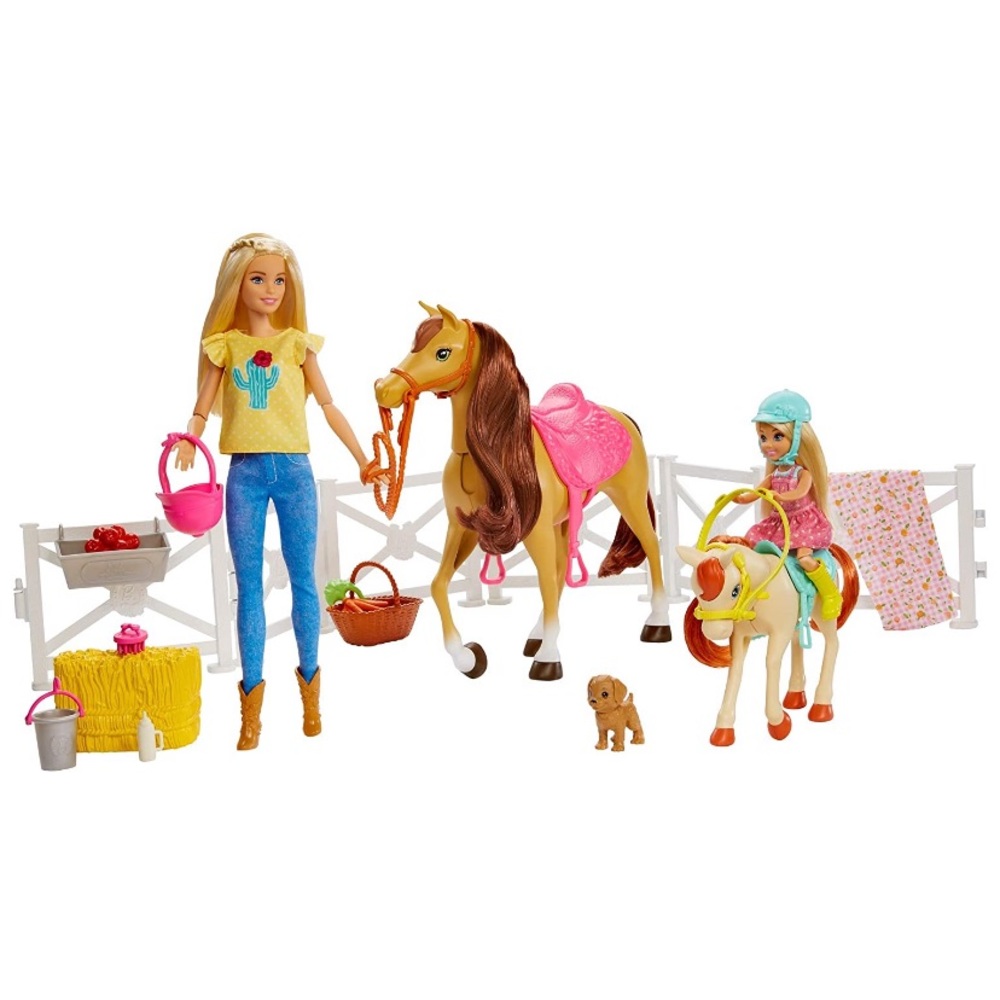 Barbie Hugs 'n Horses Playset and Chelsea Doll